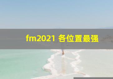 fm2021 各位置最强